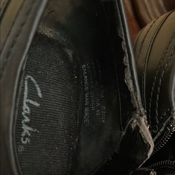 Clarks Black Leather Loafers - Picture 4 of 11